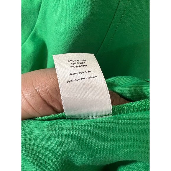 TALBOTS Green V-Neck Short Sleeve Midi Size 8 Dress - Picture 5 of 8